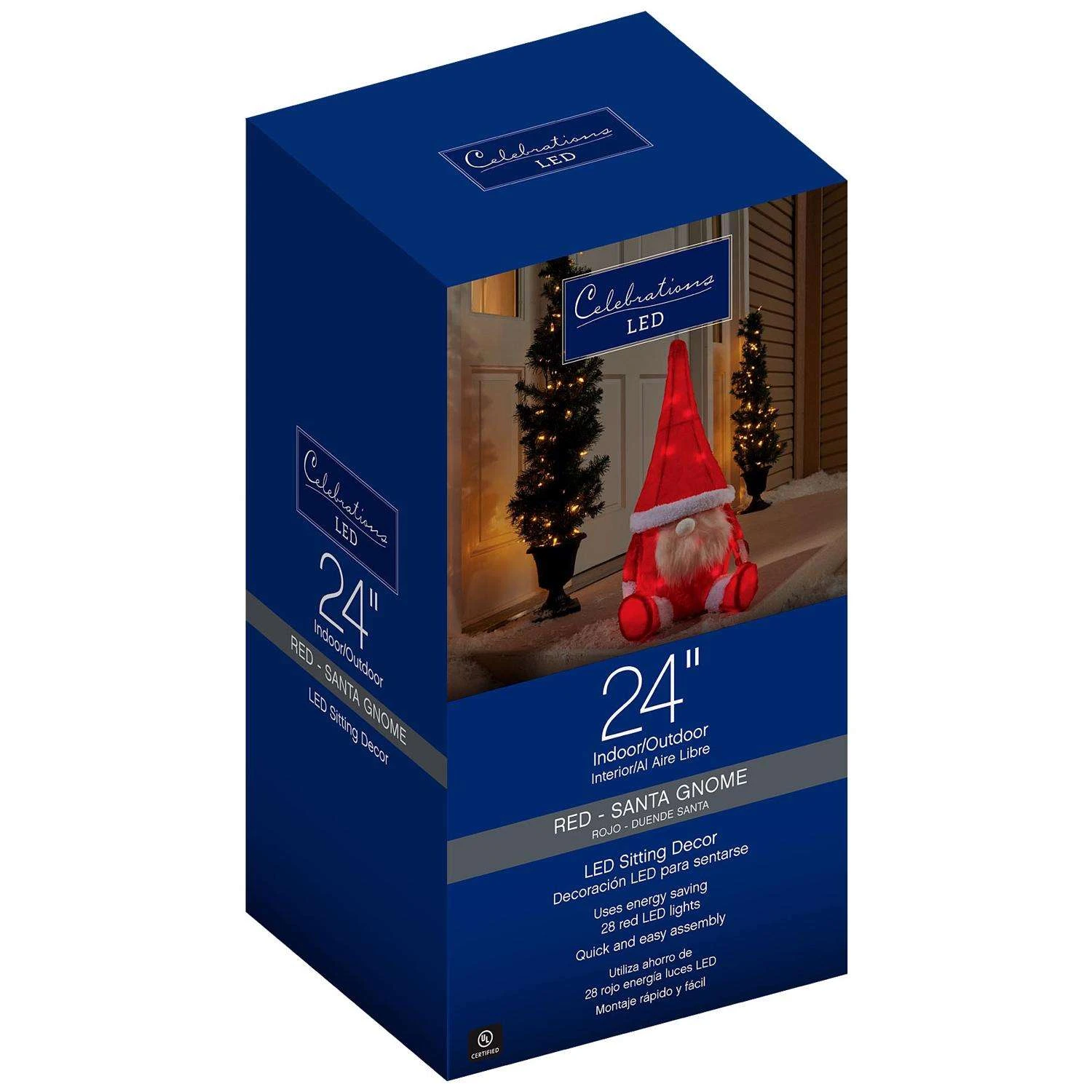 Celebrations LED Red Gnome 2 Ft. Yard Decor - Image 2