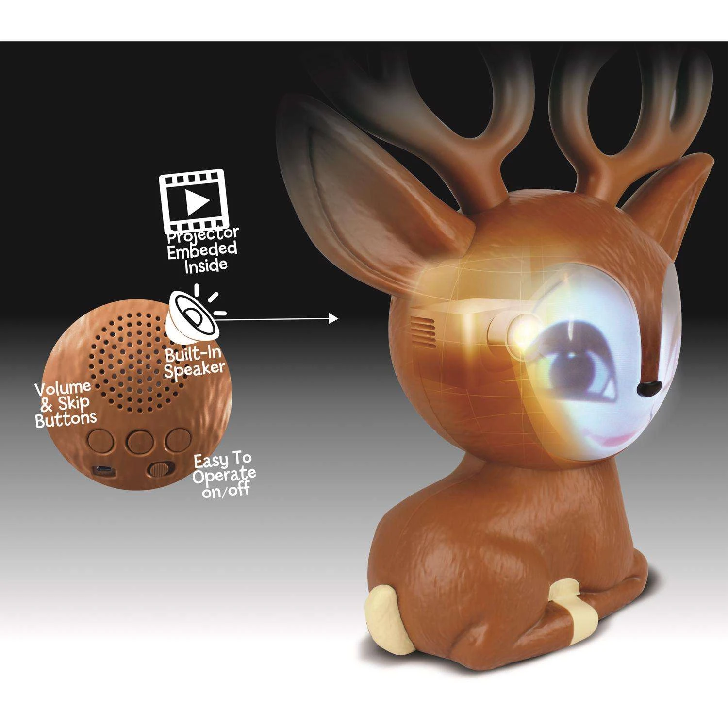 Mindscope Animat3D Multicolored Fawny The Reindeer Animated Decor 10 In. - Image 5