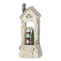 Roman Confetti Lite LED Multicolored House Swirl Gnome Lantern Indoor Christmas Decor 11.5 In.