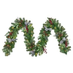 Celebrations 12 In. D X 9 Ft. L LED Prelit Warm White Decorated Garland