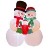Glitzhome Snowman Family Decor 94.49 In. Inflatable