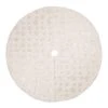 Glitzhome White Snowflake Christmas Tree Skirt 0.5 In.