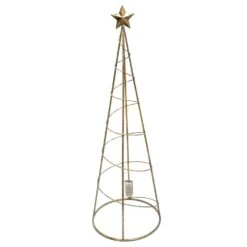 Celebrations Gold Light-Up Christmas Tree 36.25 In.