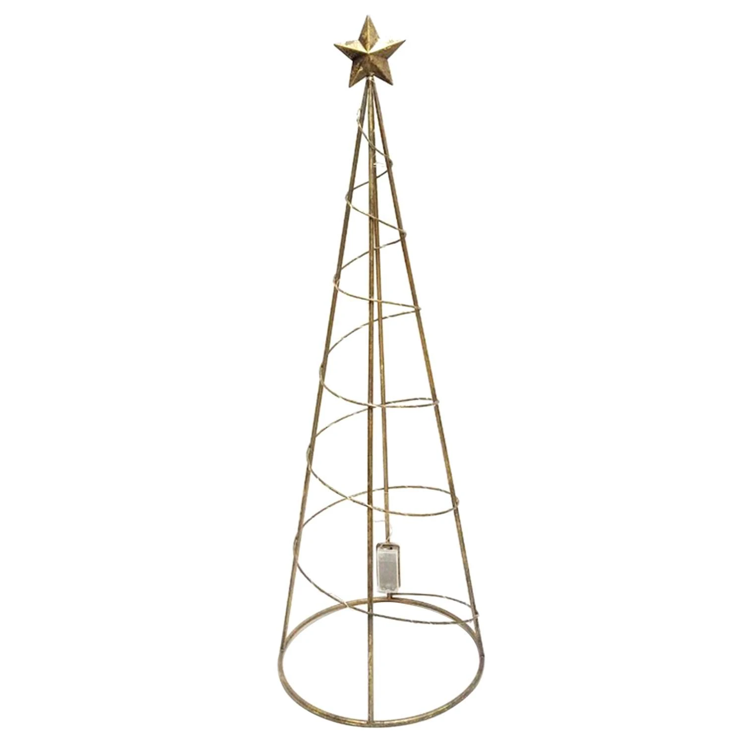 Celebrations Gold Light-Up Christmas Tree 36.25 In.