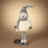Gerson LED Gray/White Standing Light-Up Snowman Indoor Christmas Decor 31.5 In.