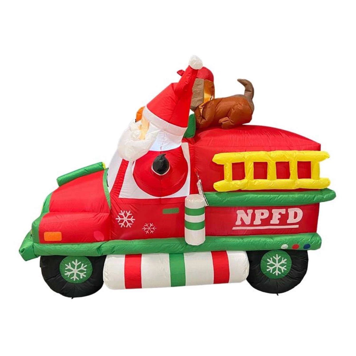Celebrations Firetruck W/ Puppy 6.5 Ft. Inflatable - Image 2