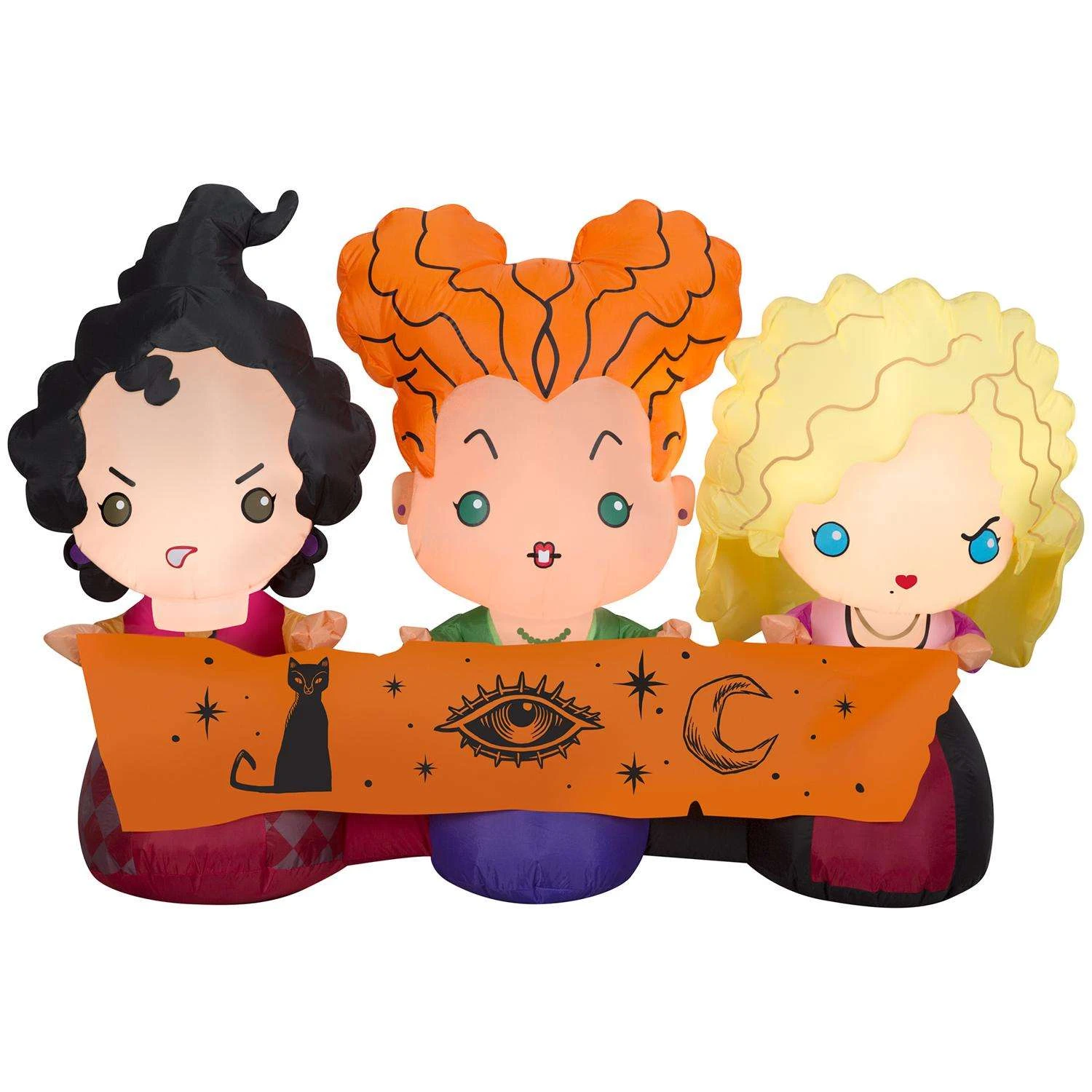 Gemmy Airblown 3.5 Ft. LED Prelit Hocus Pocus Sanderson Sisters W/Banner Inflatable