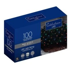 Celebrations LED Mini Multicolored 100 Ct Net Christmas Lights 6 Ft.
