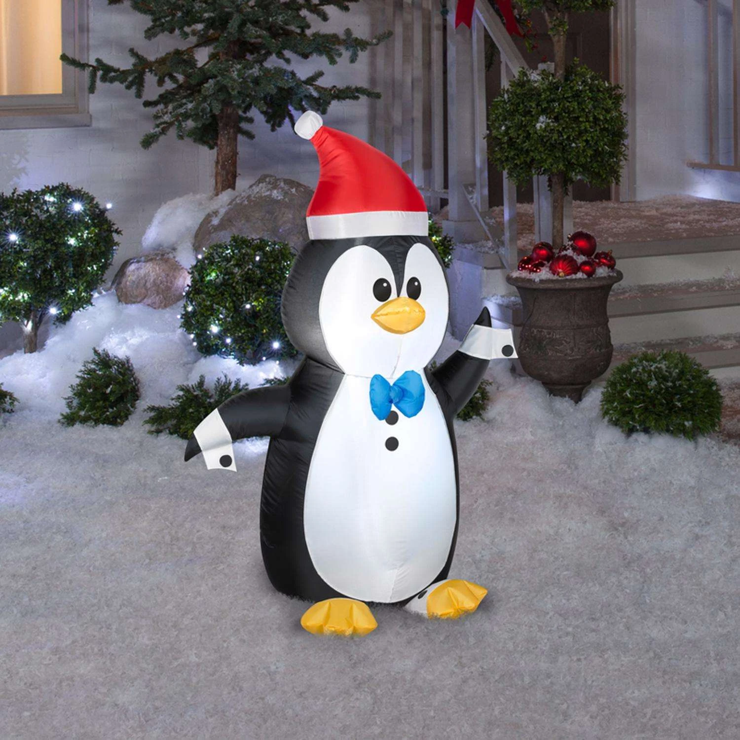 Gemmy LED White Penguin In Tuxedo 3.5 Ft. Inflatable - Image 2