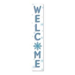 My Word! Snowflakes Welcome 46.5 In. Porch Sign