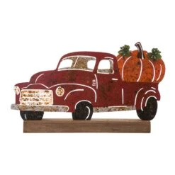 Glitzhome 15.35 In. Rusty Truck Tabletop Decor