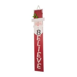 Glitzhome Multicolored Believe Porch Sign 42 In.