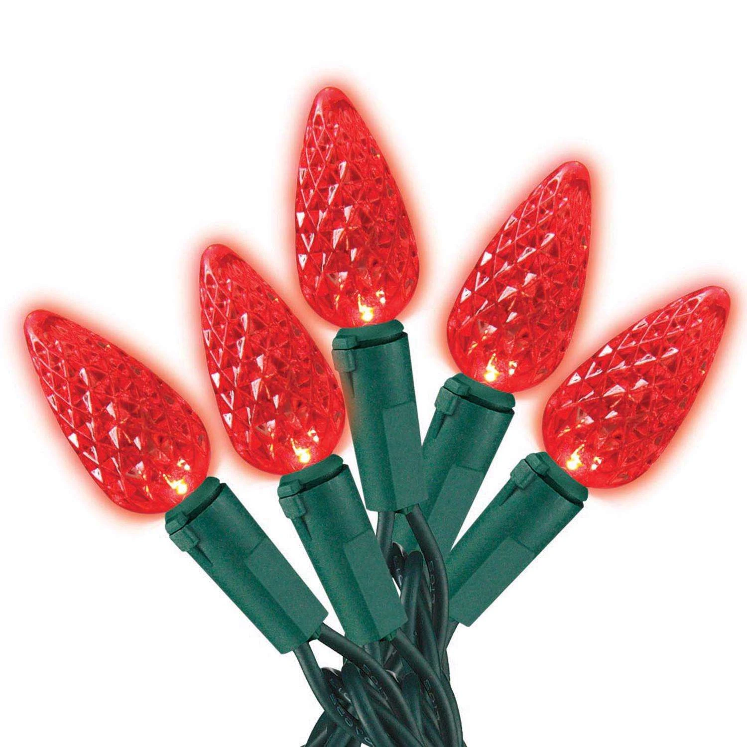 Celebrations Gold LED C6 Red 100 Ct String Christmas Lights 33 Ft. - Image 2