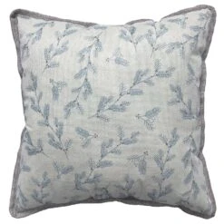 Celebrations Home Multicolored Frosty Christmas Holly Berry Pillow 5 In.