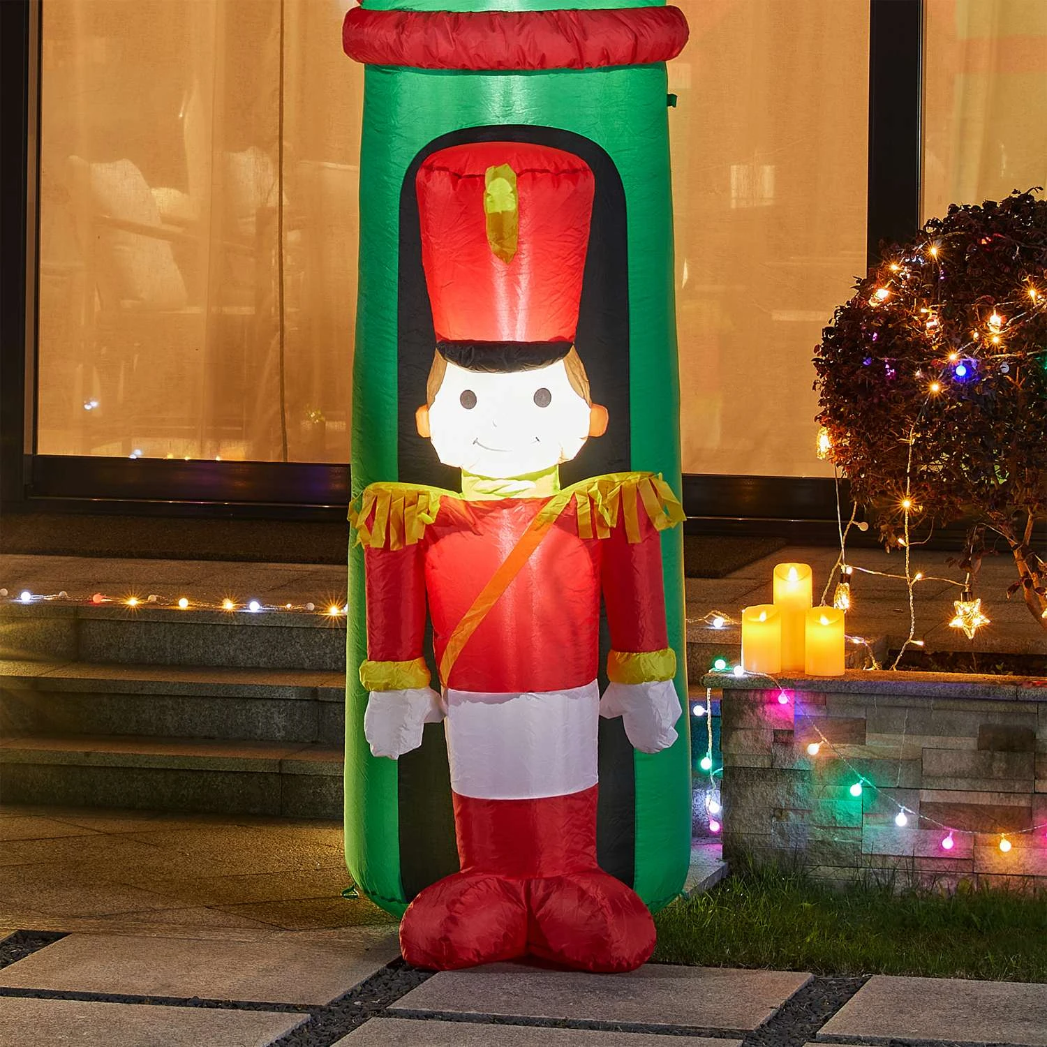 Glitzhome LED Arch Gate With Soldiers 122 In. Inflatable - Image 3