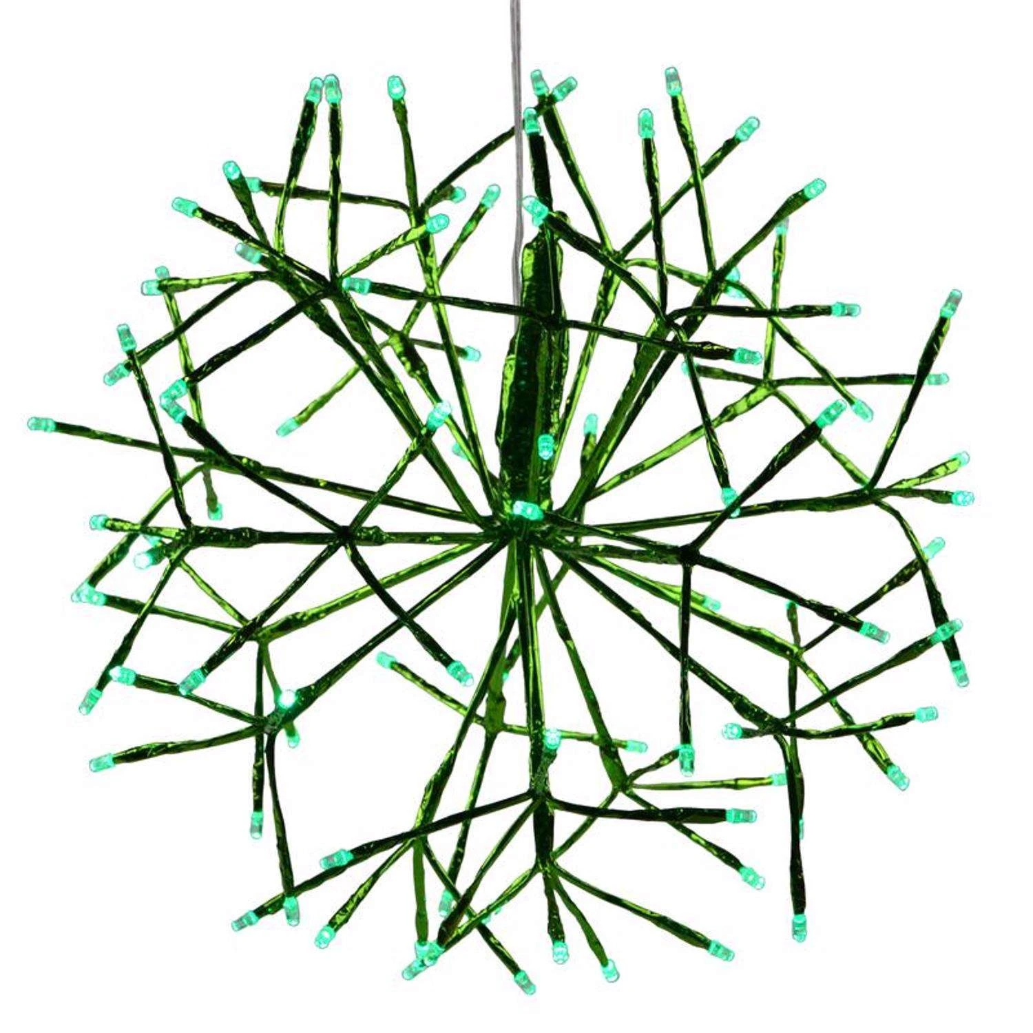 Celebrations Platinum LED Green Shimmer Sphere 16 In. Hanging Decor