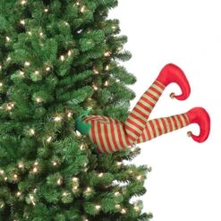 Mr. Christmas Green/Red Elf Kicker Animated Decor 16 In.