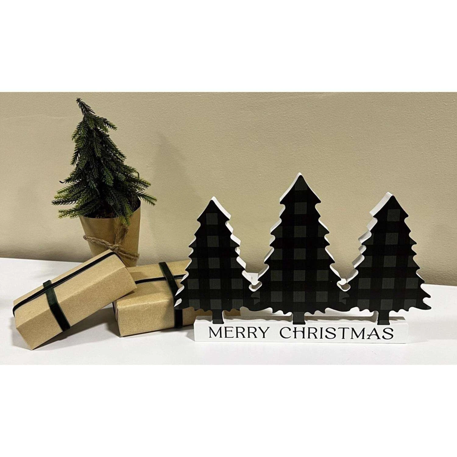 P Graham Dunn Green Three Tree Table Decor 7 In. - Image 2