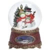 Roman Glitter Dome Multicolored Musical Snowman Family Dome Indoor Christmas Decor 5.75 In.