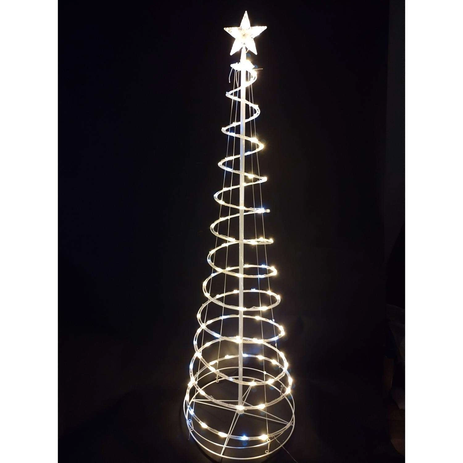 Celebrations LED Spiral Cone With Star 6 Ft. Yard Decor