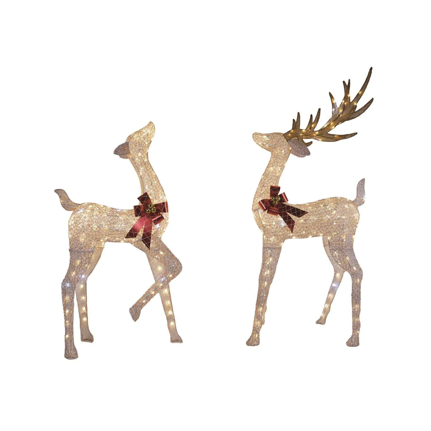 Celebrations LED Warm White Buck/Doe 6 Ft. Yard Decor