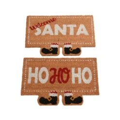 Decoris Multicolored Ho Ho Ho/Welcome Santa Indoor Christmas Decor 0.6 In.