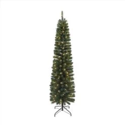 Celebrations 7 Ft. Pencil LED 150 Ct Christmas Tree