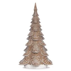 Roman Confetti Lite LED Multicolored Gingerbread Tree Table Decor 17 In.