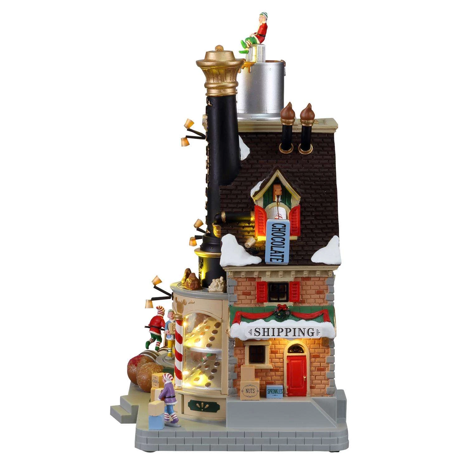 Lemax LED Multicolored Christmas Chocolatier Truffle Factory Christmas Village 12 In. - Image 3