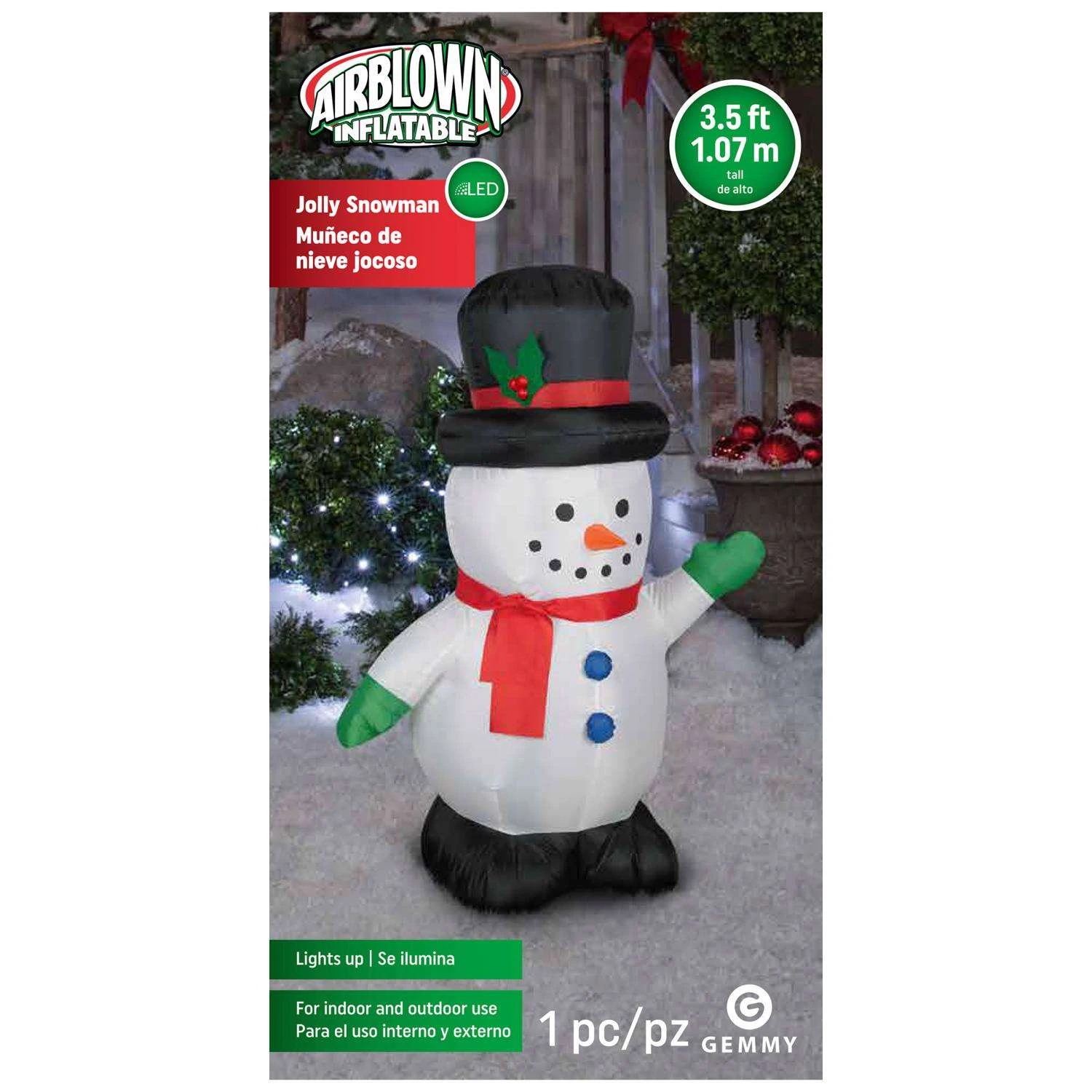 Gemmy LED Snowman 3.5 Ft. Inflatable - Image 3