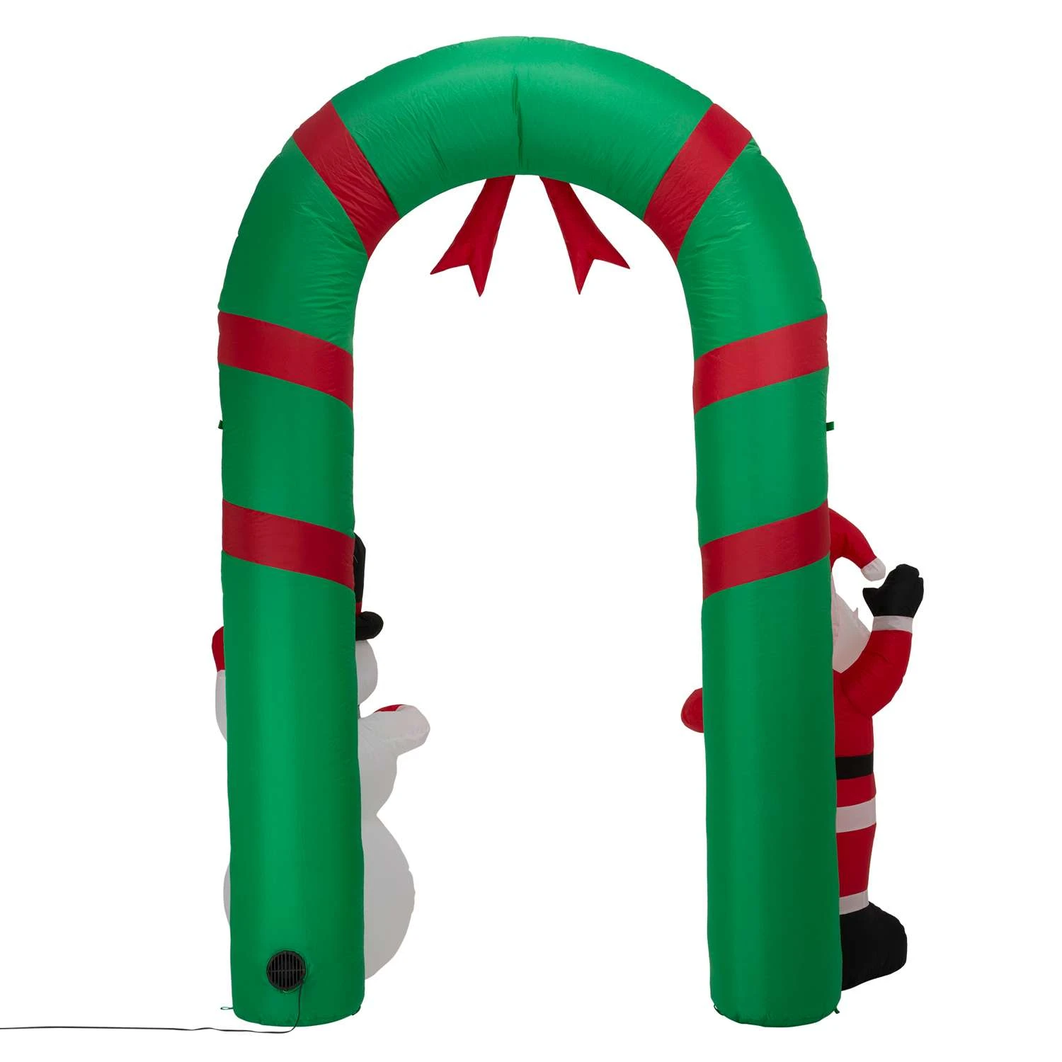 Glitzhome Santa Snowman Gate Arch 96.06 In. Inflatable - Image 2