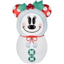 Disney Incandescent Clear Minnie Mouse Snowman 23 In. Blow Mold