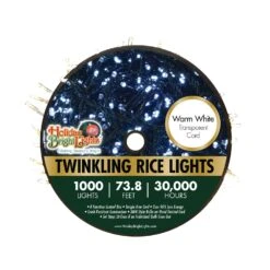 Holiday Bright Lights LED Rice Cluster Warm White 1000 Ct Christmas Lights