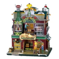Lemax LED Multicolored Christmas Cheer Bottling Company Christmas Village 10.75 In.