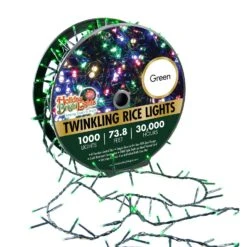 Holiday Bright Lights LED Rice Green 1000 Ct String Christmas Lights