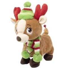 Cuddle Barn Multicolored Tooty Rudy Reindeer Animated Decor 10 In.