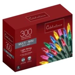 Celebrations Incandescent Mini Multicolored 300 Ct String Christmas Lights 62 Ft.
