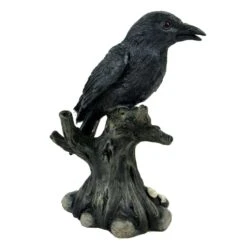 Touch Of Nature 6.5 In. Crow On Tree Branch Halloween Decor
